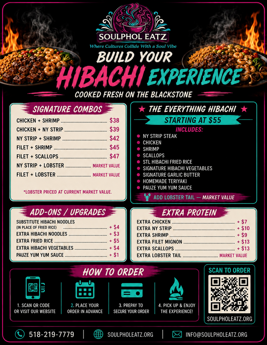 Hood Benihana Experience flyer