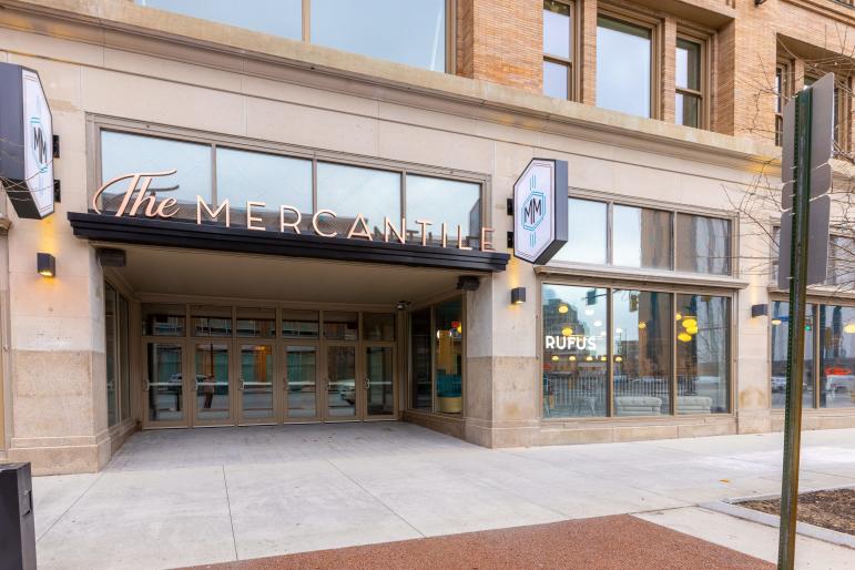 The Mercantile entrance on East Main Street