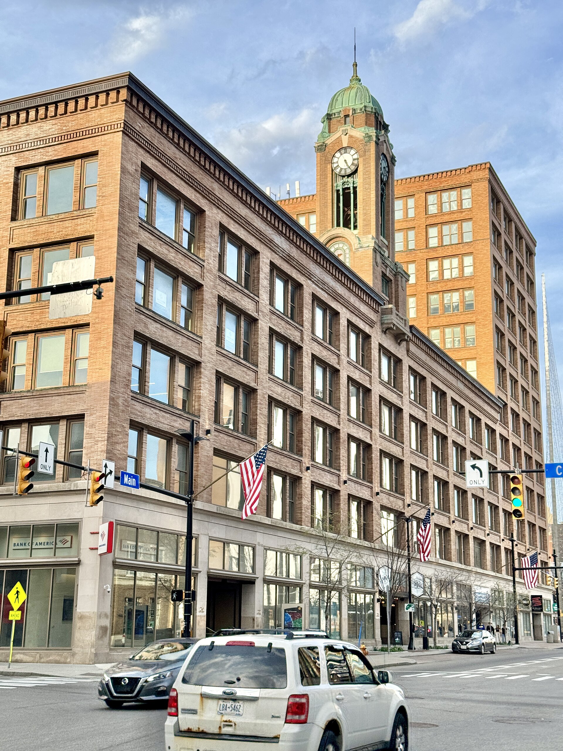 Sibley Square building at East Main Street and Clinton Avenue